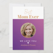 Beste Mutter je Feiertagskarte (Vorderseite)