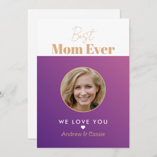 Beste Mutter je Feiertagskarte (Vorne/Hinten)