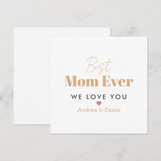 Beste Mutter je Feiertagskarte (Vorne/Hinten)