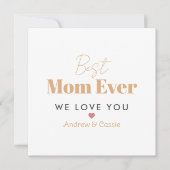 Beste Mutter je Feiertagskarte (Vorderseite)