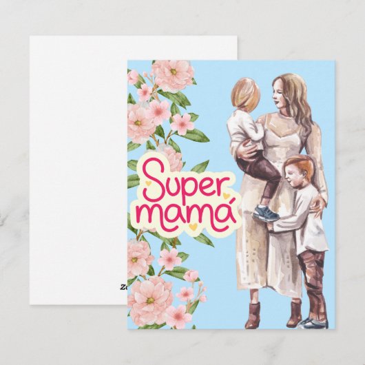 Beste Mutter je Feiertagskarte (Vorne/Hinten)