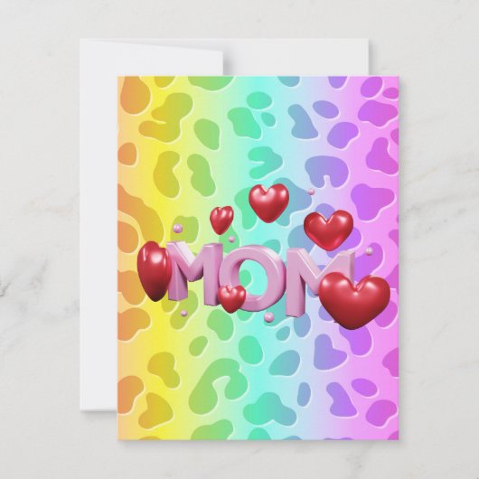 Beste Mutter je Feiertagskarte (Vorderseite)