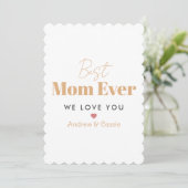 Beste Mutter je Feiertagskarte (Stehend Vorderseite)