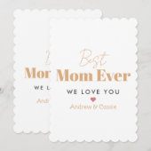 Beste Mutter je Feiertagskarte (Vorne/Hinten)