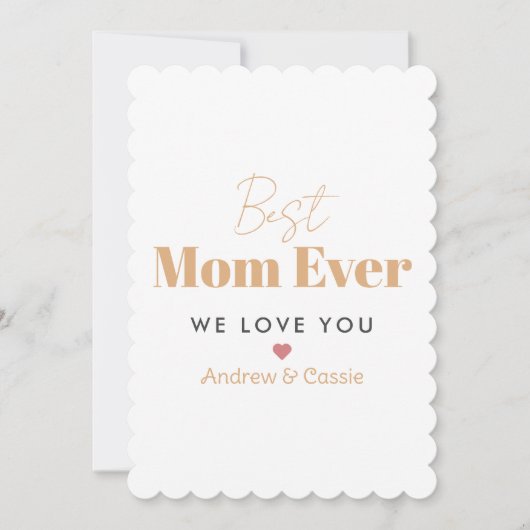 Beste Mutter je Feiertagskarte (Vorderseite)