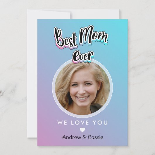 Beste Mutter je Feiertagskarte (Vorderseite)