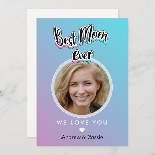 Beste Mutter je Feiertagskarte (Vorne/Hinten)