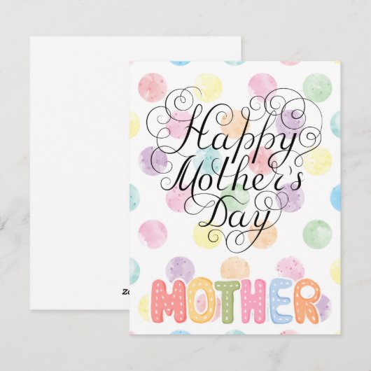 Beste Mutter je Feiertagskarte (Vorne/Hinten)