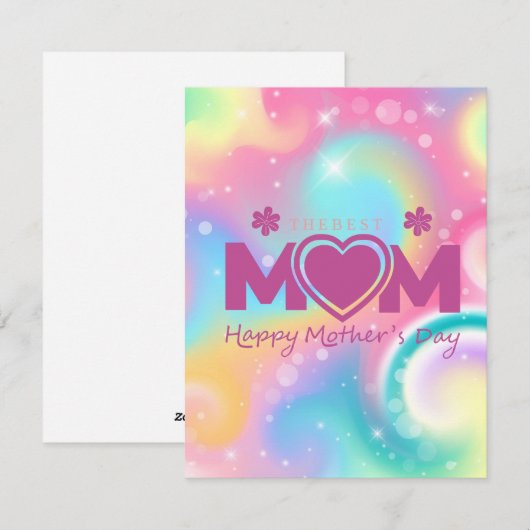 Beste Mutter je Feiertagskarte (Vorne/Hinten)