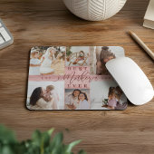 Beste Mutter je Foto Collage Pink Woodgrain Mousepad