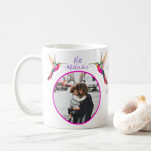 Beste Mutter je! Foto Hummingbird Kaffeetasse (Mit Donut)