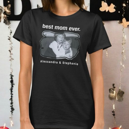 Beste Mutter je Foto Keesenake individuelle Name S T-Shirt