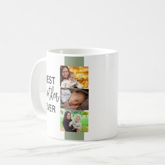 Beste Mutter je Foto Vorlage Moderne Kaffeetasse (Vorderseite Links)