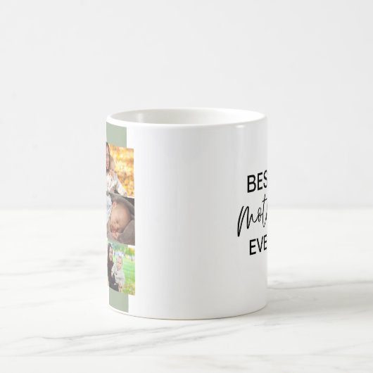 Beste Mutter je Foto Vorlage Moderne Kaffeetasse (Mittel)