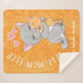 Beste Mutter je Geschenk für Mama Herz niedlich Ka Sherpadecke (Vorderseite (Horizontal))