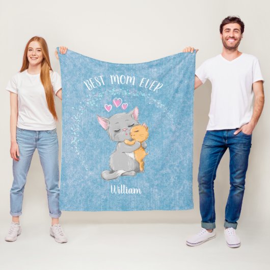 Beste Mutter je Geschenk, Katze Mom und niedliches Fleecedecke (Beispiel)