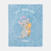 Beste Mutter je Geschenk, Katze Mom und niedliches Fleecedecke (Vorderseite)