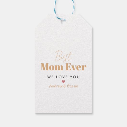 Beste Mutter je Geschenkanhänger (Rückseite)