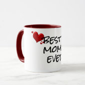 Beste Mutter je glücklich Mutter Tasse Geschenk Id (Vorderseite Links)