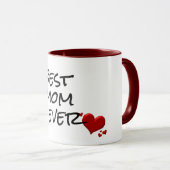 Beste Mutter je glücklich Mutter Tasse Geschenk Id (VorderseiteRechts)