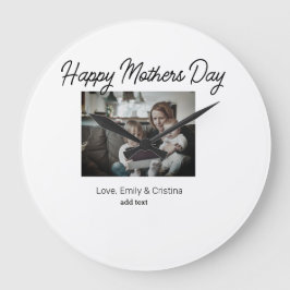 Beste Mutter je glückliche Mütter Tag hinzufügen F Große Wanduhr