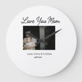 Beste Mutter je glückliche Mütter Tag hinzufügen F Große Wanduhr