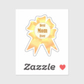 Beste Mutter je Golden Sieger Band Aufkleber (Blatt)