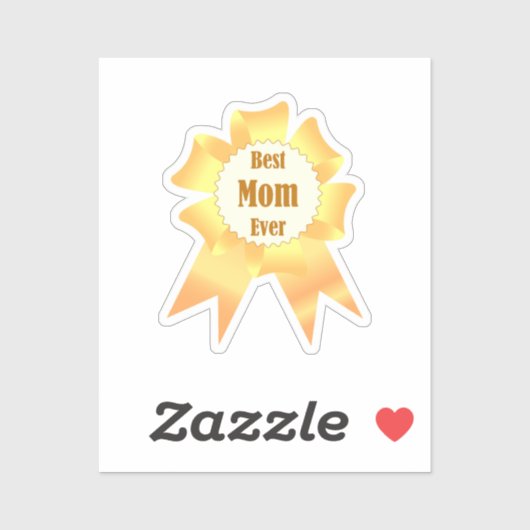 Beste Mutter je Golden Sieger Band Aufkleber (Blatt)