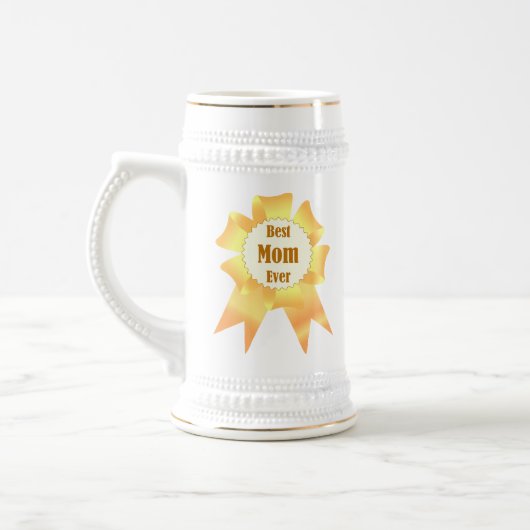 Beste Mutter je Golden Sieger Band Bierglas (Links)