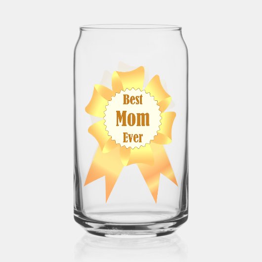 Beste Mutter je Golden Sieger Band Dosenglas (Vorderseite)