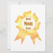 Beste Mutter je Golden Sieger Band Einladung (Rückseite)