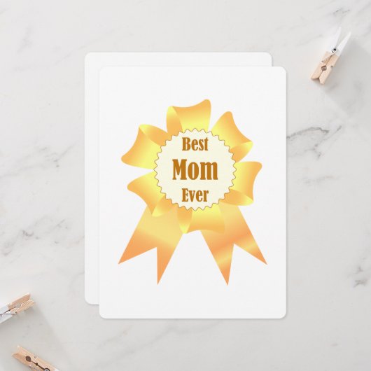 Beste Mutter je Golden Sieger Band Einladung (Vorderseite/Rückseite Beispiel)