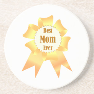 Beste Mutter je Golden Sieger Band Getränkeuntersetzer