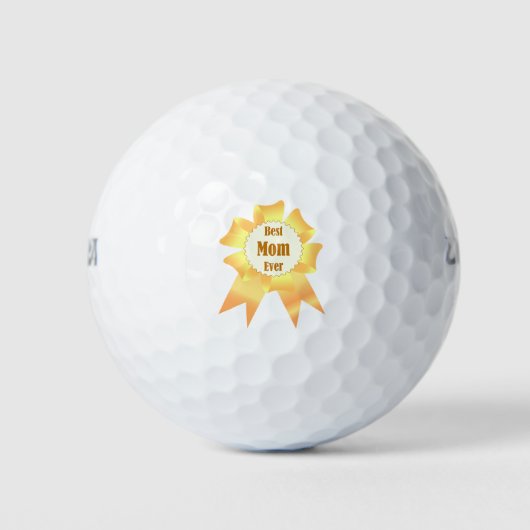Beste Mutter je Golden Sieger Band Golfball (Vorderseite)