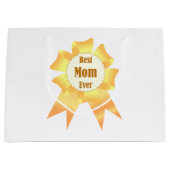 Beste Mutter je Golden Sieger Band Große Geschenktüte (Vorderseite)