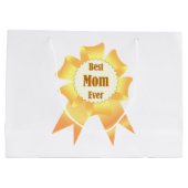 Beste Mutter je Golden Sieger Band Große Geschenktüte (Rückseite)