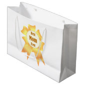 Beste Mutter je Golden Sieger Band Große Geschenktüte (Vorderseite Schrägansicht)