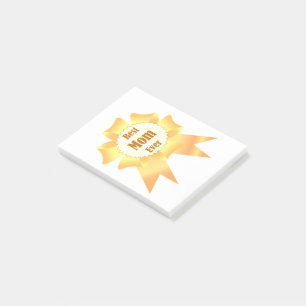 Beste Mutter je Golden Sieger Band Post-it Klebezettel