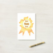 Beste Mutter je Golden Sieger Band Post-it Klebezettel (Auf Schreibtisch)