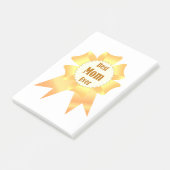 Beste Mutter je Golden Sieger Band Post-it Klebezettel (angewinkelt)
