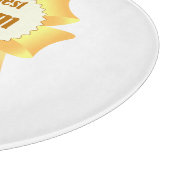 Beste Mutter je Golden Sieger Band Schneidebrett (Ecke)