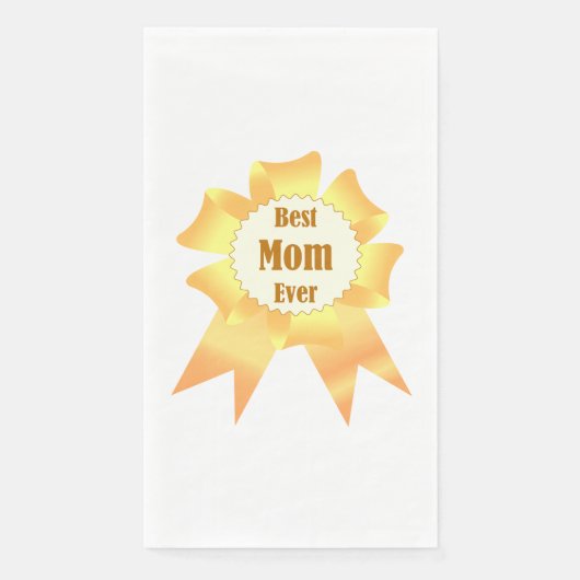 Beste Mutter je Golden Sieger Band Serviette (Vorderseite)