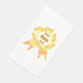 Beste Mutter je Golden Sieger Band Serviette (Ecke)