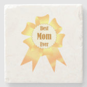 Beste Mutter je Golden Sieger Band Steinuntersetzer (Vorderseite)