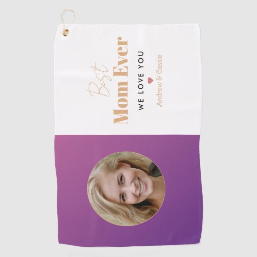 Beste Mutter je Golfhandtuch (Vorderseite)