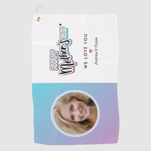 Beste Mutter je Golfhandtuch (Vorderseite)