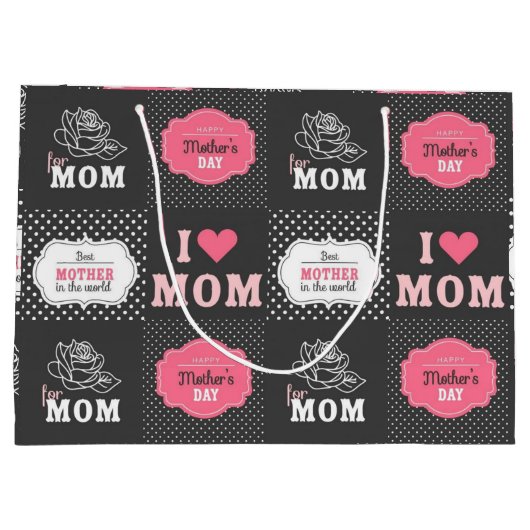 Beste Mutter je Große Geschenktüte (Rückseite)