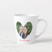 Beste Mutter je Herz Foto - Personalisiertes Gesch Milchtasse (Rechts)