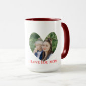 Beste Mutter je Herz Foto - Personalisiertes Gesch Tasse (VorderseiteRechts)