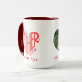 Beste Mutter je Herz Foto - Personalisiertes Gesch Tasse (Vorderseite Links)